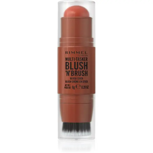 Rimmel Rimmel Multi-Tasker Blush'N'brush rumenilo u olovci s kistom nijansa 300 Nearly Suede 8 g