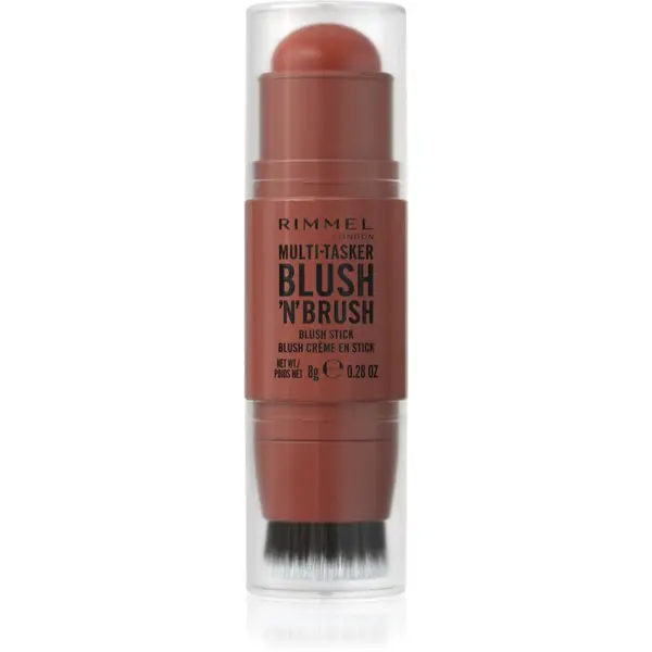 Rimmel Rimmel Multi-Tasker Blush'N'brush rumenilo u olovci s kistom nijansa 350 Roasted Peach 8 g