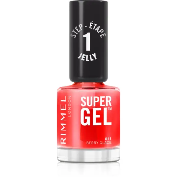 Rimmel Rimmel Super Gel gel lak za nokte bez korištenja UV/LED lampe nijansa 011 Berry Glace 12 ml