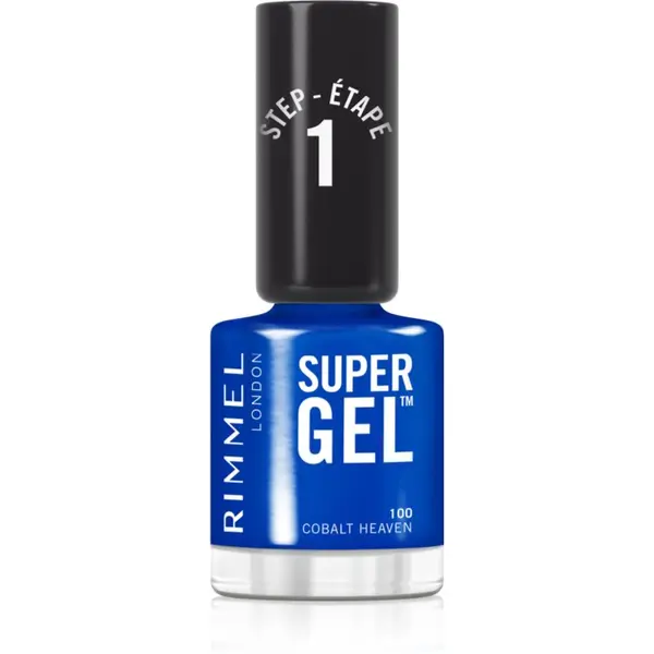 Rimmel Rimmel Super Gel gel lak za nokte bez korištenja UV/LED lampe nijansa 100 Cobalt Heaven 12 ml