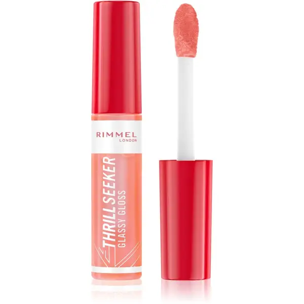 Rimmel Rimmel Thrill Seeker Glassy Gloss sjajilo za usne za veći volumen nijansa 250 Peachy Vibes 10 ml