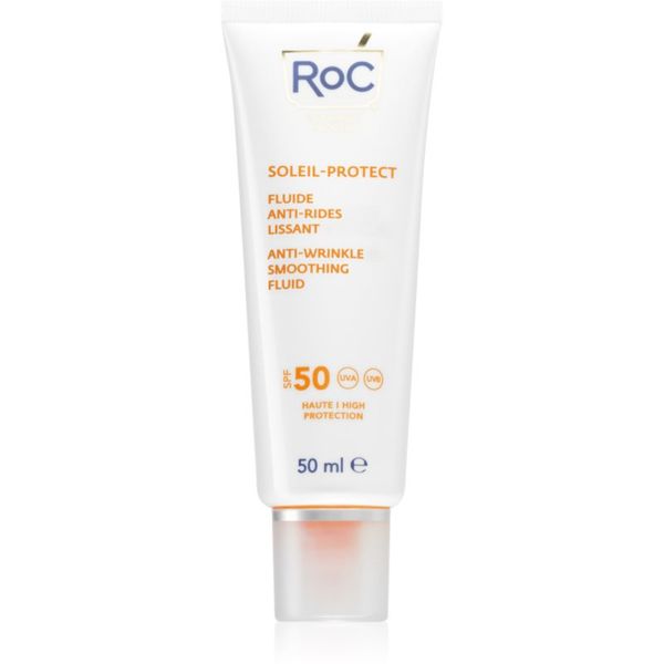 RoC RoC Soleil Protect Anti Wrinkle Smoothing Fluid blagi hranjivi fluid protiv starenja lica SPF 50 50 ml