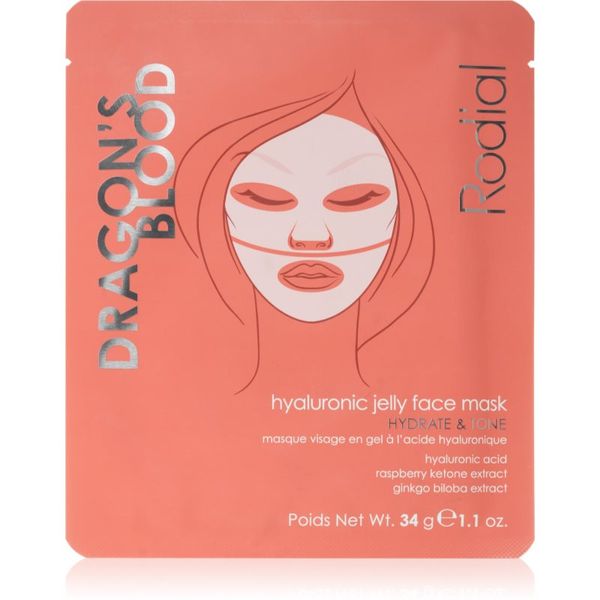 Rodial Rodial Dragon's Blood Hyaluronic Jelly Face Mask intenzivna hidrogel maska s hijaluronskom kiselinom 34 g