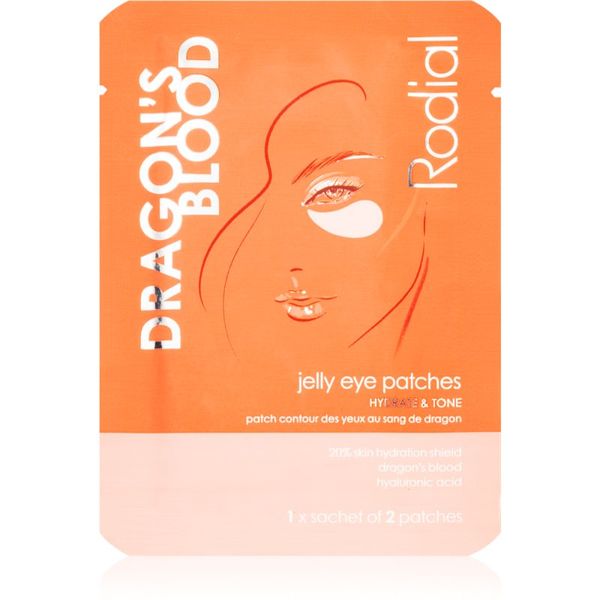 Rodial Rodial Dragon's Blood Jelly Eye Patches hidrogel maska za područje oko očiju za hidrataciju i zatezanje kože 4x2 kom
