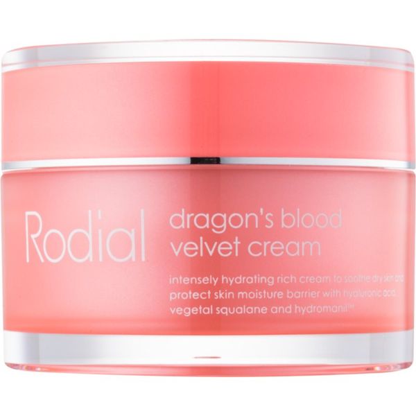 Rodial Rodial Dragon's Blood Velvet Cream krema za lice s hijaluronskom kiselinom za suho lice 50 ml