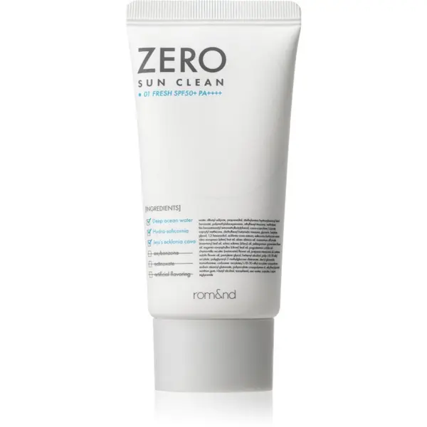 rom&nd rom&nd Zero Sun Clean mineralni zaštitni fluid za lice SPF 50+ nijansa 01 Fresh 50 ml
