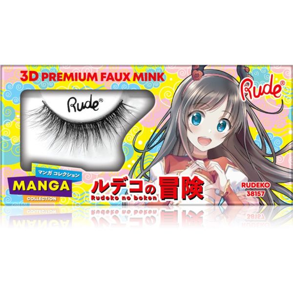 Rude Cosmetics Rude Cosmetics Manga Collection 3D Premium Faux Mink umjetne trepavice tip Rudeko 2 kom