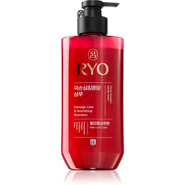 RYO RYO Damage Care & Nourishing Shampoo šampon za intenzivnu regeneraciju za oštećenu kosu 480 ml