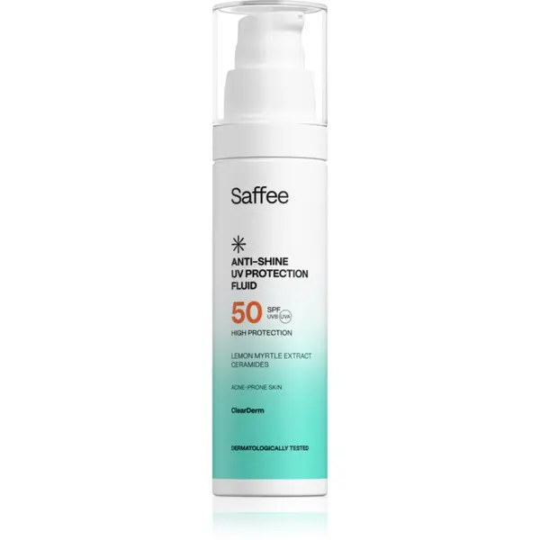 Saffee Saffee ClearDerm Anti-shine UV Protection Fluid SPF 50 zaštitni fluid za masno lice sklono aknama SPF 50 50 ml