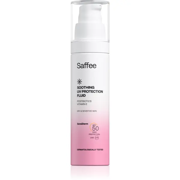 Saffee Saffee SensiDerm Soothing UV Protection Fluid zaštitni fluid za suho i osjetljivo lice SPF 50 50 ml