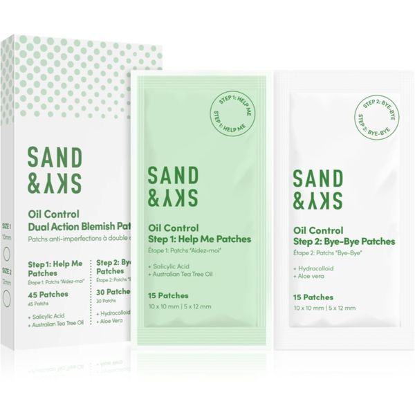 Sand & Sky Sand & Sky Oil Control Dual Action Blemish Patches lokalna njega protiv akni 75 kom