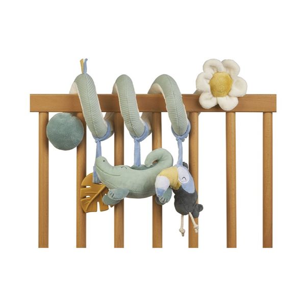 Saro Baby Saro Baby Spiral with Rattles Party Jungle viseća igračka kontrastnih boja Hunter Mint 1 kom