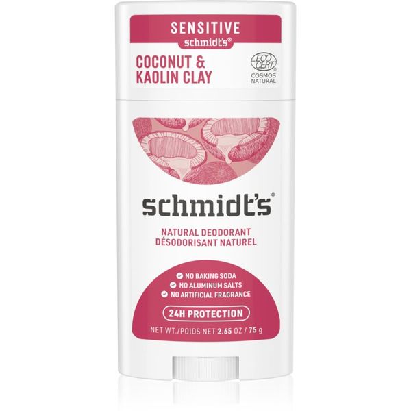 Schmidt's Schmidt's Coconut & Kaolin Clay čvrsti dezodorans 24h 75 g