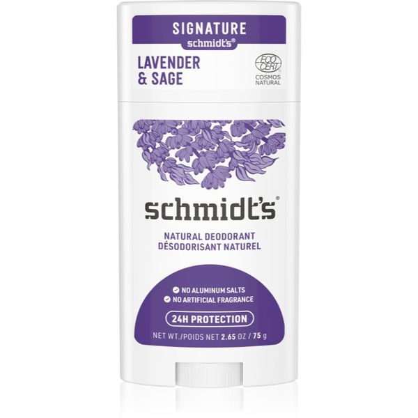Schmidt's Schmidt's Lavender & Sage čvrsti dezodorans 75 g