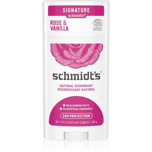 Schmidt's Schmidt's Rose + Vanilla čvrsti dezodorans bez aluminijskih soli 75 g
