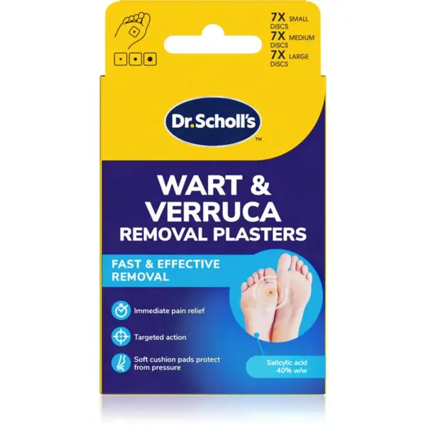 Scholl Scholl Dr. Scholl's Wart & Verruca Plaster komplet flastera za ublažavanje pritiska na bradavice i žuljeve 3x7 kom