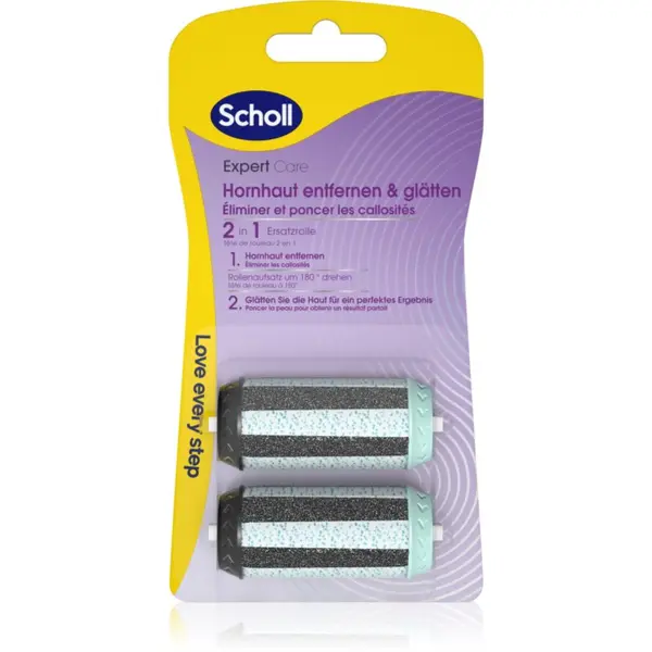 Scholl Scholl Expert Care File & Smooth zamjenske glave za električnu rašpu za stopala 2 u 1 2 kom