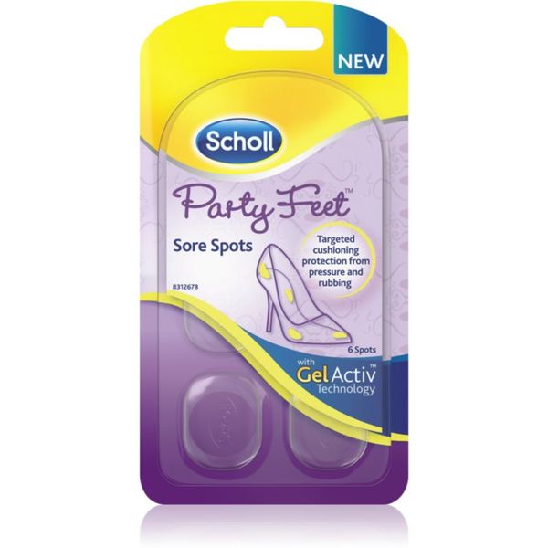Scholl Scholl Party Feet Sore Spots jastučići za osjetljiva stopala 6 kom