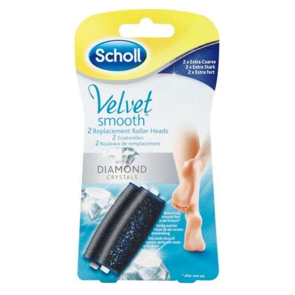 Scholl Scholl Velvet Smooth zamjenske glave za električnu rašpu za stopala 2 kom