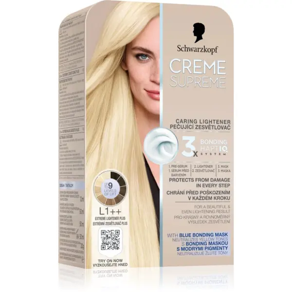 Schwarzkopf Schwarzkopf Creme Supreme trajna boja za kosu za posvjetljivanje kose nijansa L1++ Extreme Lightener Plus 60 ml