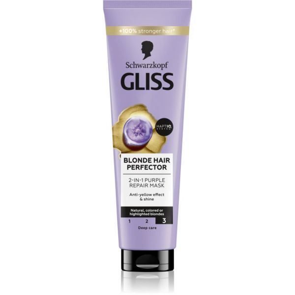Schwarzkopf Schwarzkopf Gliss Blonde Hair Perfector regenerirajuća maska za kosu za posvijetljenu ili kosu s pramenovima 150 ml