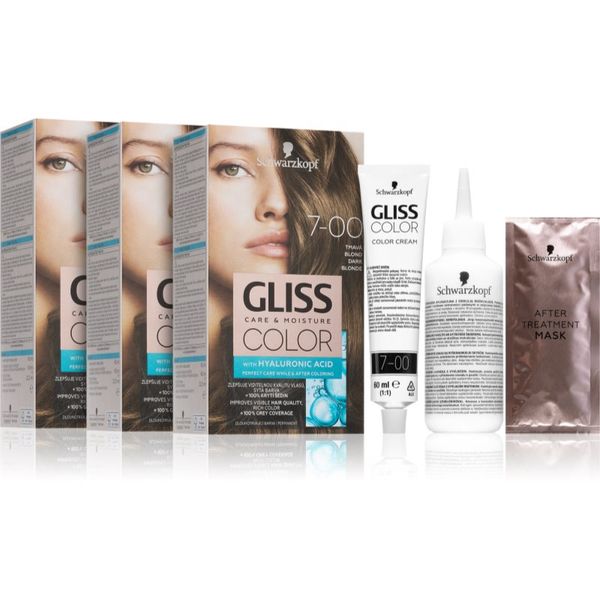 Schwarzkopf Schwarzkopf Gliss Color trajna boja za kosu 7-00 Dark Blonde (ekonomično pakiranje)