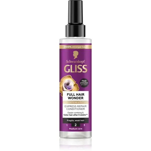 Schwarzkopf Schwarzkopf Gliss Full Hair Wonder regenerator bez ispiranja za oslabljenu kosu 200 ml