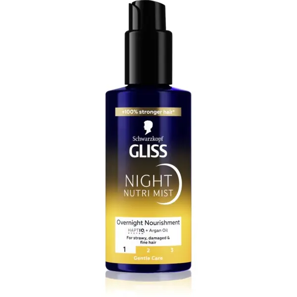 Schwarzkopf Schwarzkopf Gliss Oil Nutritive sprej za kosu za noć Night Nutri Mist 100 ml