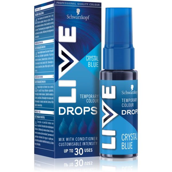 Schwarzkopf Schwarzkopf LIVE Drops sjenilo u boji - perivo nijansa Crystal Blue 30 ml