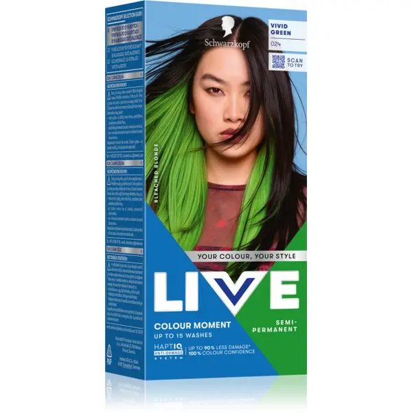 Schwarzkopf Schwarzkopf LIVE Ultra Brights or Pastel polutrajna boja za kosu nijansa 024 Vivid Green 1 kom