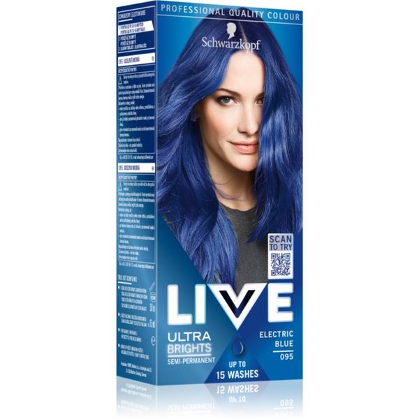 Schwarzkopf Schwarzkopf LIVE Ultra Brights or Pastel polutrajna boja za kosu nijansa 095 Electric Blue