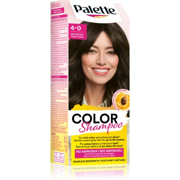 Schwarzkopf Schwarzkopf Palette Color Shampoo šampon za toniranje nijansa 4-0 Dark Brown 50 ml