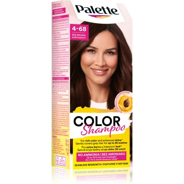 Schwarzkopf Schwarzkopf Palette Color Shampoo šampon za toniranje nijansa 4-68 Red Brown 50 ml