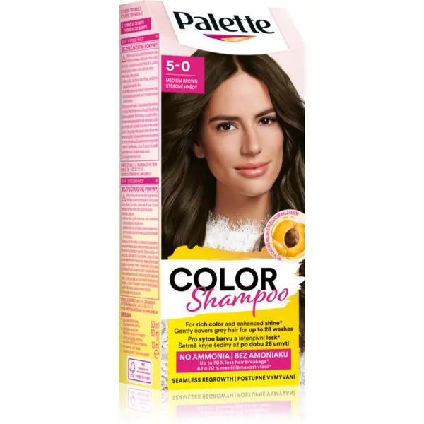 Schwarzkopf Schwarzkopf Palette Color Shampoo šampon za toniranje nijansa 5-0 Medium Brown 50 ml