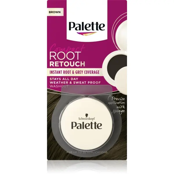 Schwarzkopf Schwarzkopf Palette Compact Root Retouch korektor za izraslu kosu i sijede vlasi s puder efektom nijansa Brown 3 g