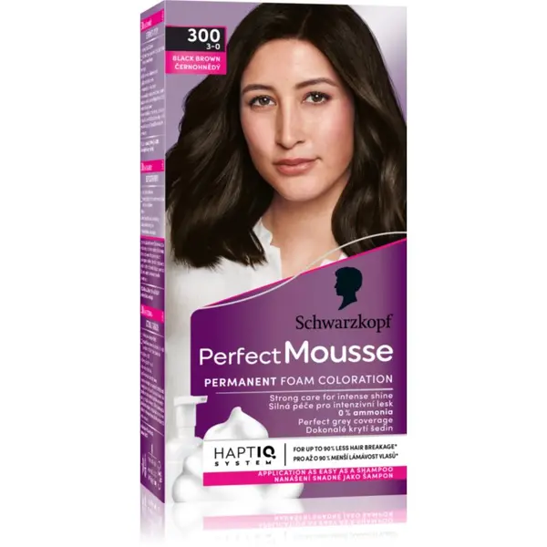Schwarzkopf Schwarzkopf Perfect Mousse trajna boja za kosu nijansa 300 Black brown 1 kom