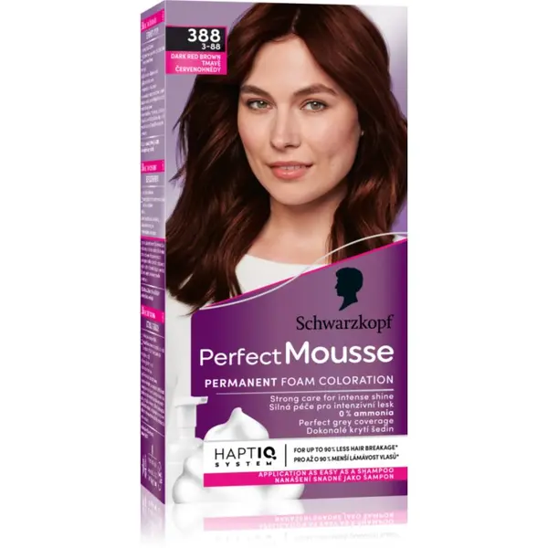 Schwarzkopf Schwarzkopf Perfect Mousse trajna boja za kosu nijansa 388 Dark red brown 1 kom