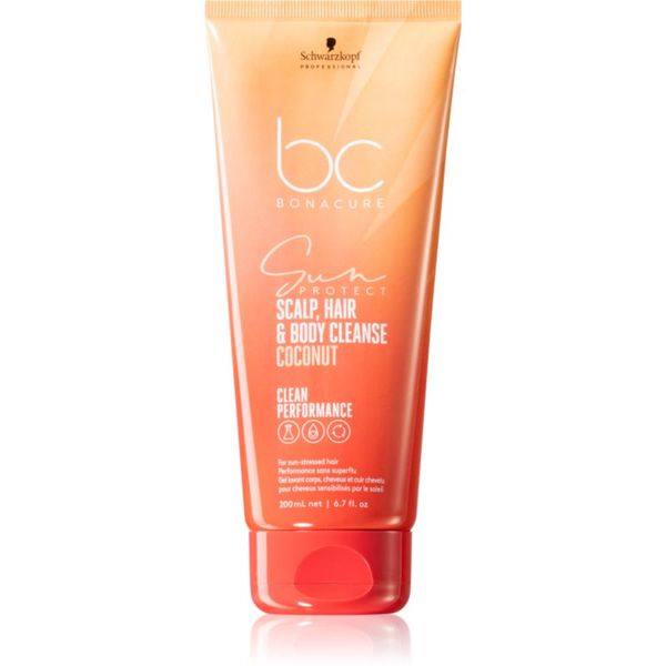 Schwarzkopf Professional Schwarzkopf Professional BC Bonacure Sun Protect Scalp, Hair & Body Cleanse šampon za kosu i tijelo 200 ml
