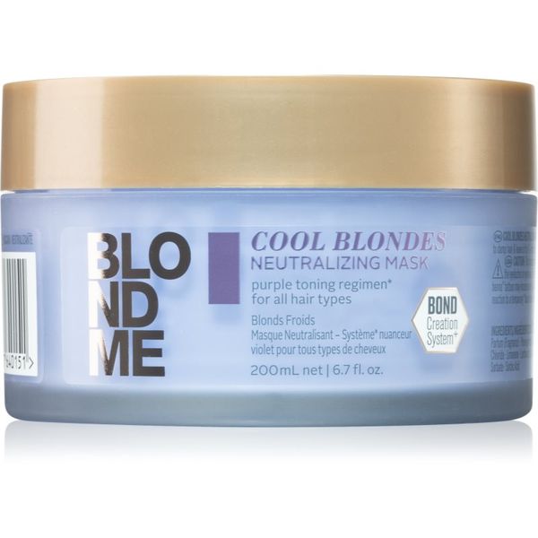 Schwarzkopf Professional Schwarzkopf Professional Blondme Cool Blondes hranjiva maska neutralizirajući žuti tonovi 200 ml