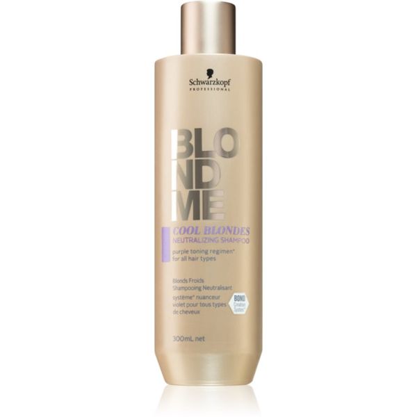 Schwarzkopf Professional Schwarzkopf Professional Blondme Cool Blondes šampon za neutraliziranje bakrenih tonova za plavu i kosu s pramenovima 300 ml