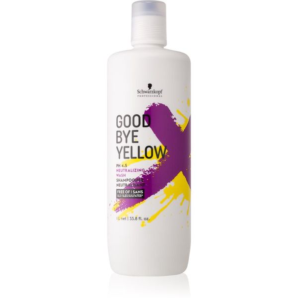 Schwarzkopf Professional Schwarzkopf Professional Goodbye  Yellow šampon za neutraliziranje bakrenih tonova za obojenu i kosu s pramenovima 1000 ml