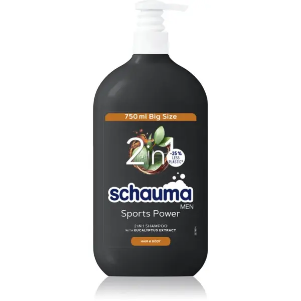 Schwarzkopf Schwarzkopf Schauma MEN gel za tuširanje i šampon 2 u 1 za muškarce Sports Power 750 ml