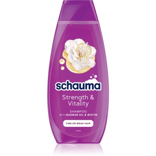 Schwarzkopf Schwarzkopf Schauma Strength & Vitality šampon za učvršćivanje za nježnu i tanku kosu 400 ml