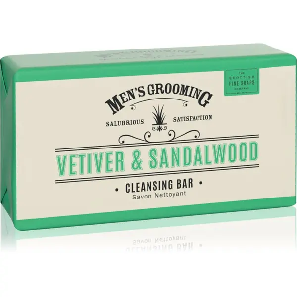 Scottish Fine Soaps Scottish Fine Soaps Men’s Grooming Vetiver & Sandalwood čvrsti sapun za čišćenje za muškarce 220 g