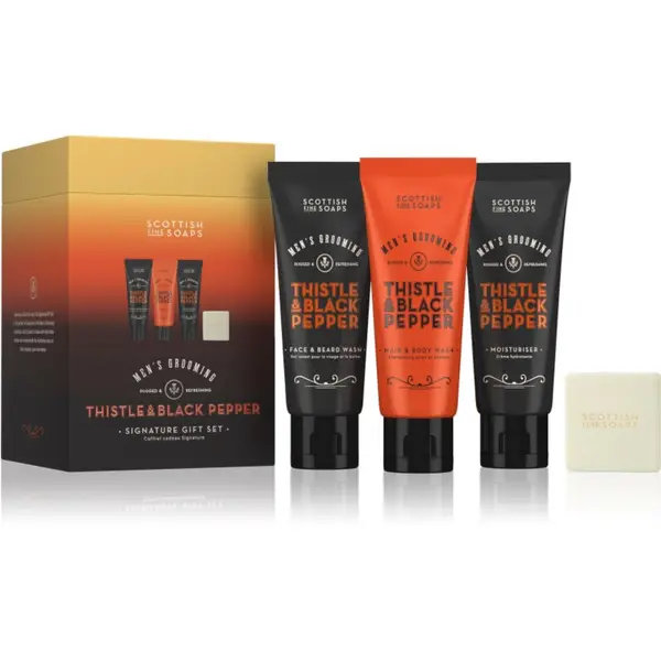 Scottish Fine Soaps Scottish Fine Soaps Thistle & Black Pepper poklon set za muškarce