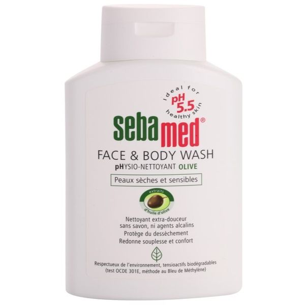 Sebamed Sebamed Wash nježna emulzija za čišćenje tijela i lica s maslinovim uljem 200 ml