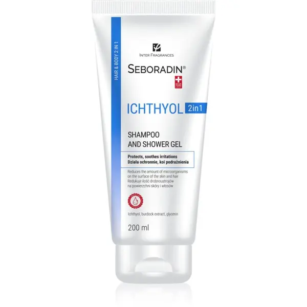 Seboradin Seboradin Ichthyol gel za tuširanje i šampon 2 u 1 za nadraženu kožu 200 ml