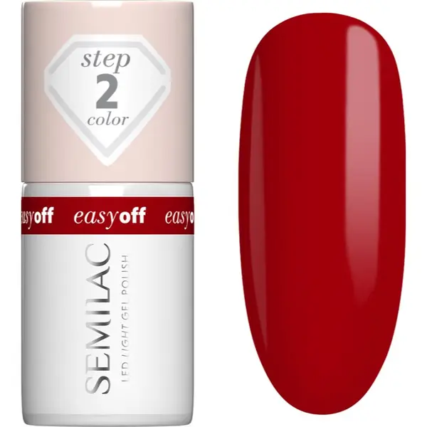 Semilac Semilac Easy Off Step 2 gel lak za nokte s korištenjem UV/LED lampe nijansa The Red Core 7 ml