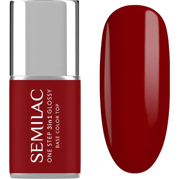 Semilac Semilac One Step 3in1 Glossy gel lak za nokte nijansa 575 Dark Red 7 ml