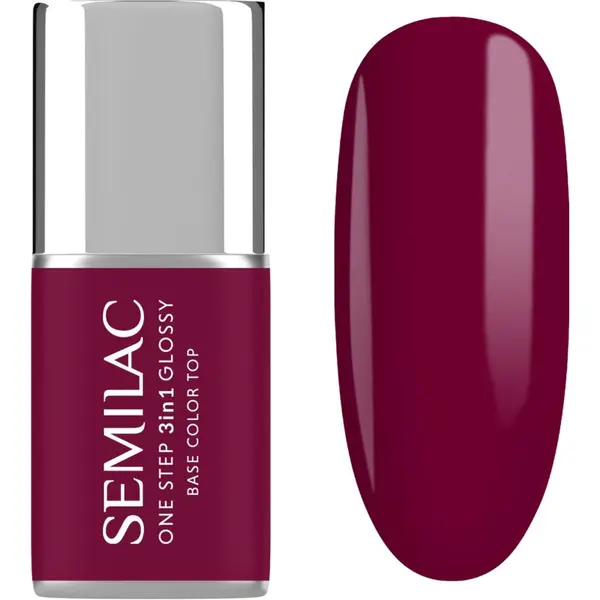 Semilac Semilac One Step 3in1 Glossy gel lak za nokte nijansa 775 Plum Wine 7 ml